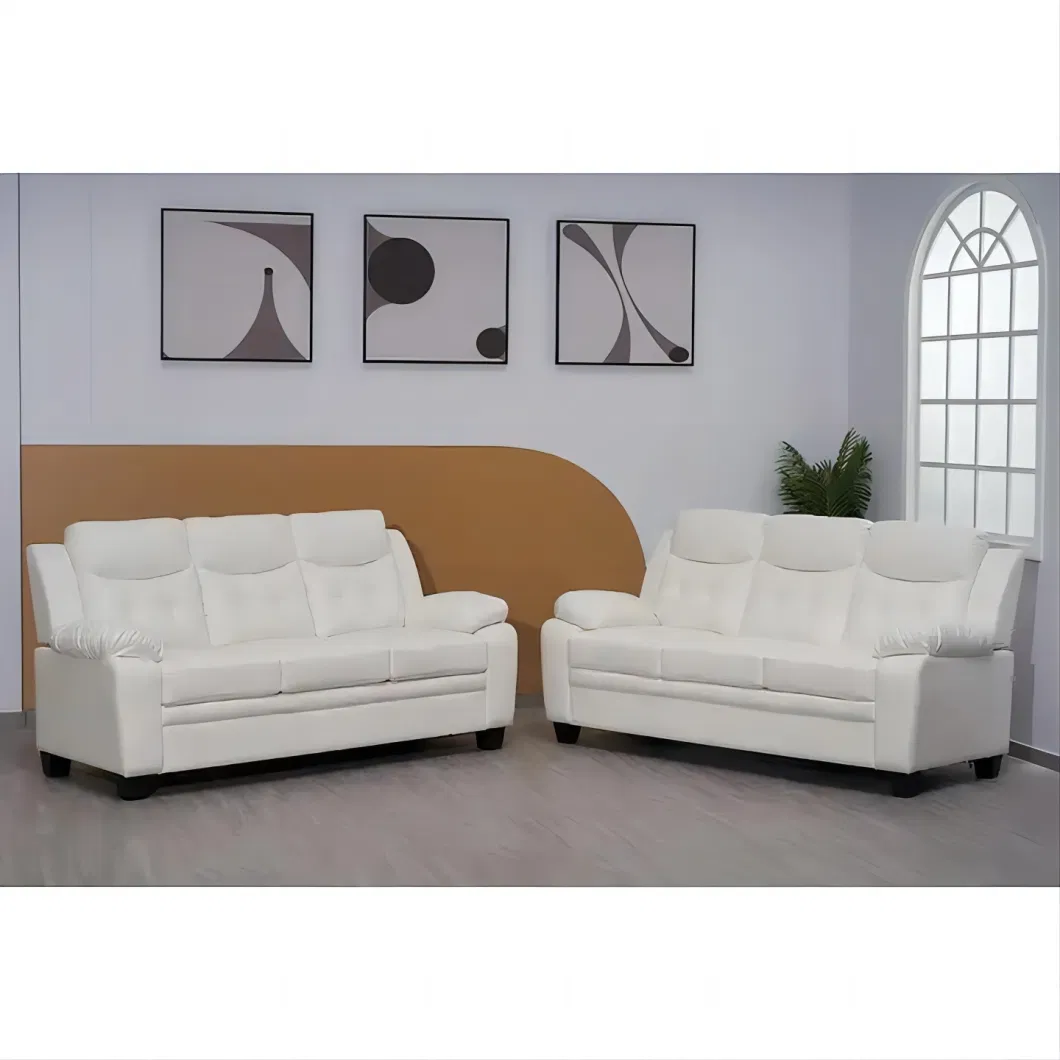 Huayang Customized PU Sofa Living Room Furniture Armerst Leather Sofa Set