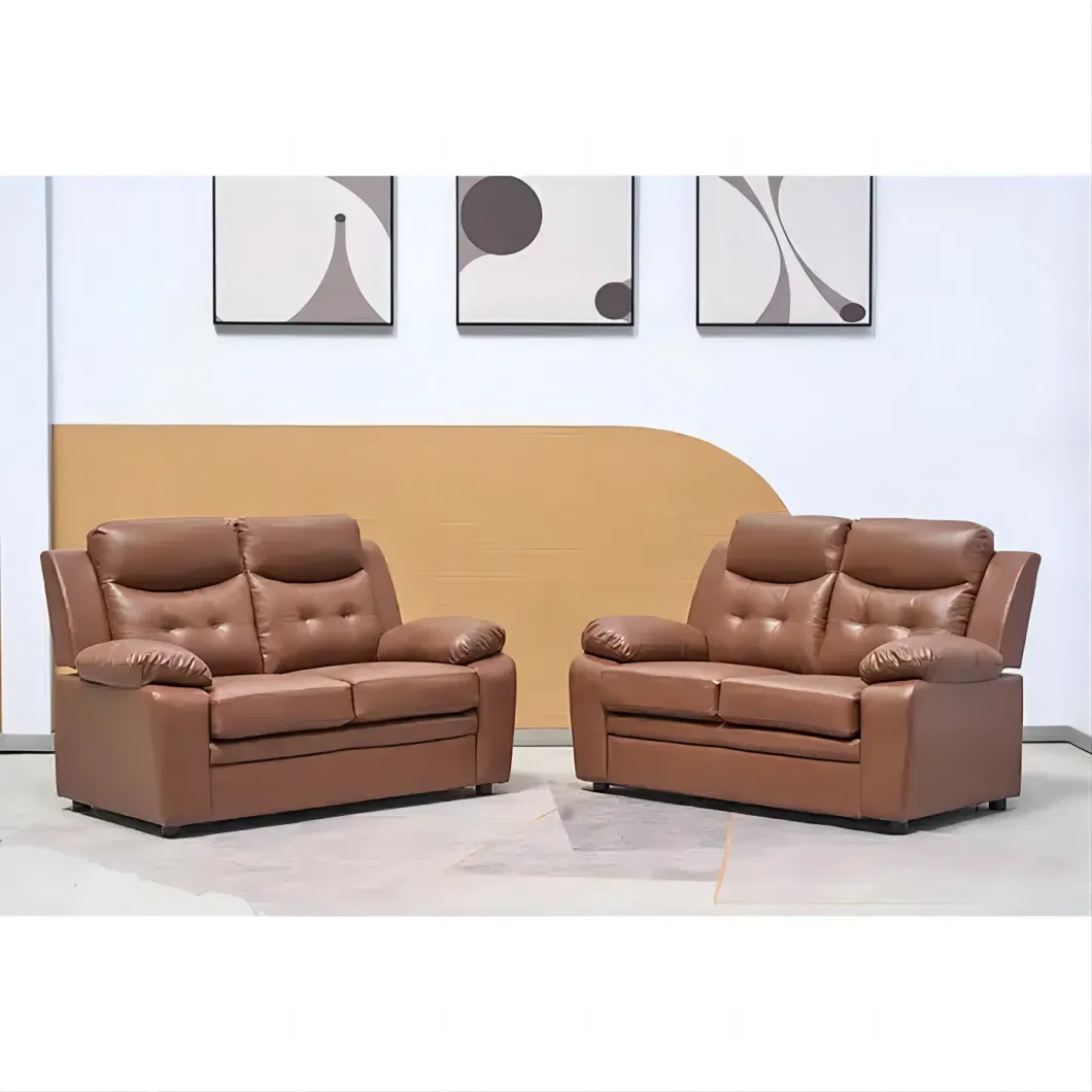 Huayang Customized PU Sofa Living Room Furniture Armerst Leather Sofa Set