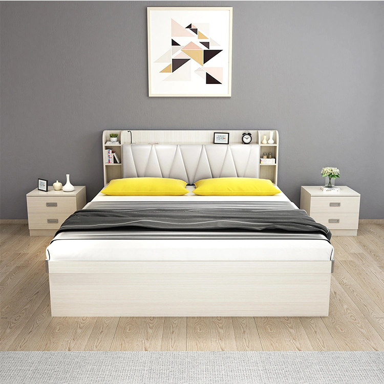 Luxury Wood Beds Modern Home Bed Room Furniture King Queen Size Wooden MDF Bedroom Set