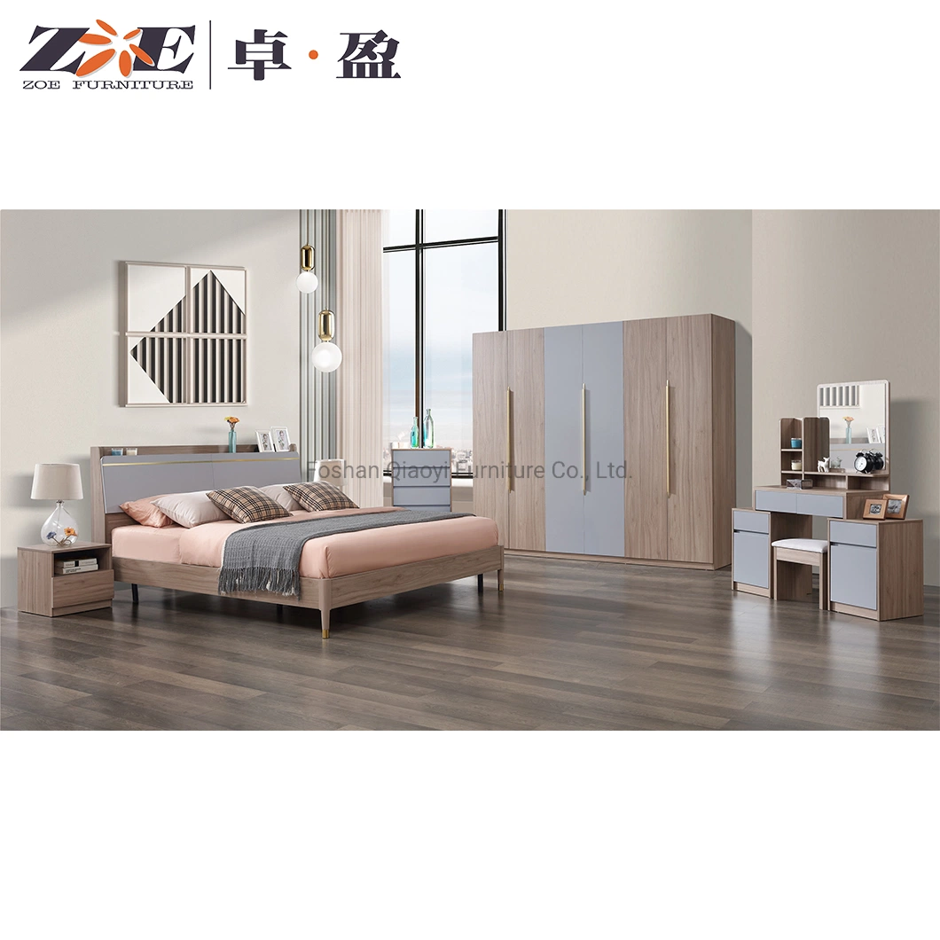 Factory Direct Sale Luxurious MDF Wood Finishing Bedroom Set Italian Modern Home Furniture