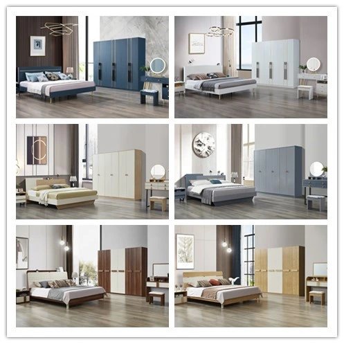 2023 Home Furniture Latest Black Oak Design MDF Material Apartment Bedroom Furniture
