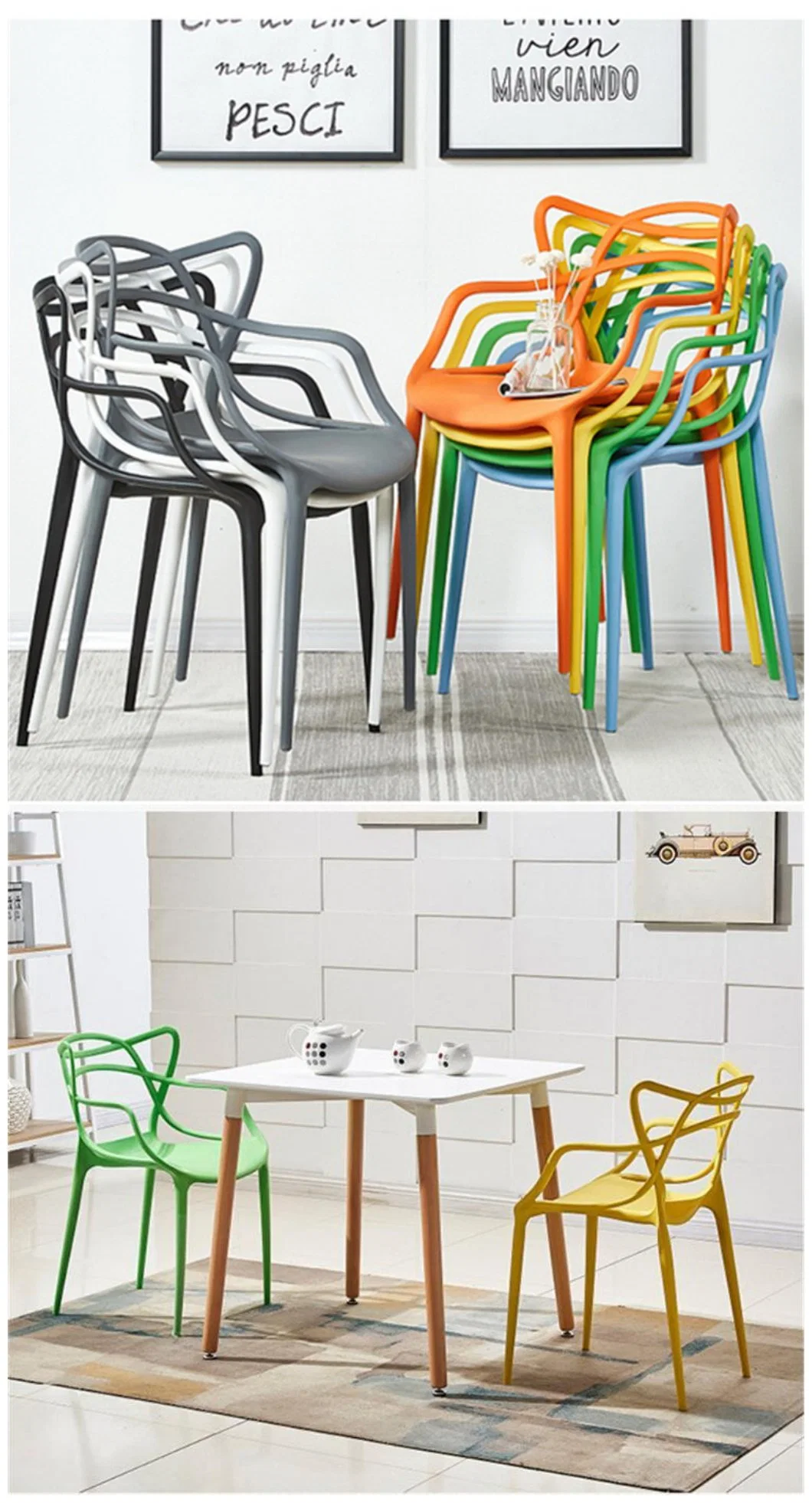 Cheap Plastic Outdoor Living Room Bedroom Restaurant Famous Design Plastic Chair
