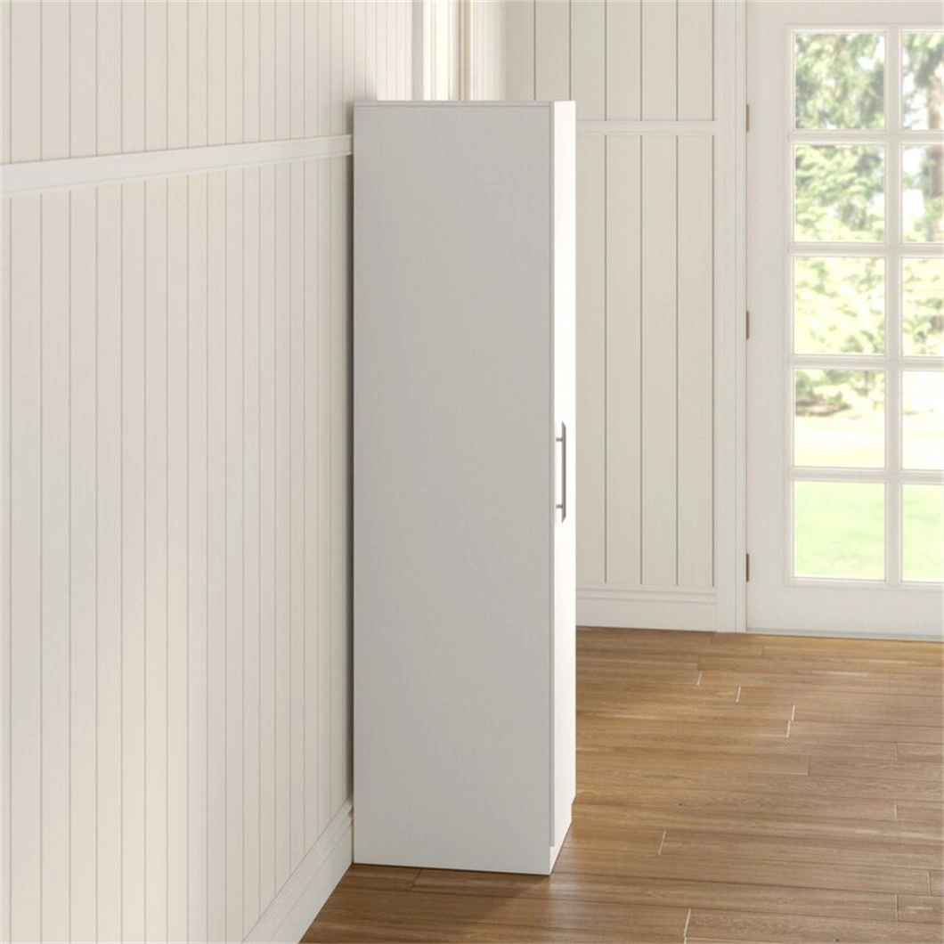 Simple Wooden Bedroom Furniture Clothes Storage Single Door Wardrobe