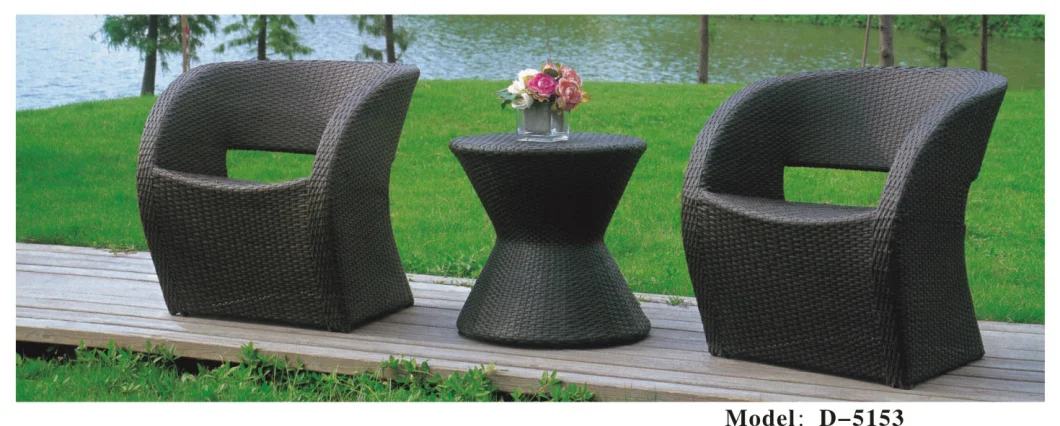 Best Choice Produce 3 Piece Patio Outdoor Furniture Sets Wicker Chairs and Glass Table for Sale