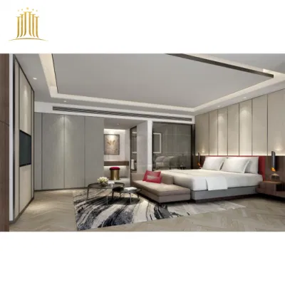 Personalizado de alta gama de color oscuro de madera de palisandro clásico juego de muebles de la habitación del hotel Hotel de madera maciza Muebles de Dormitorio