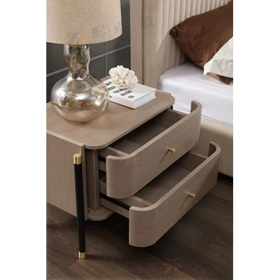  Muebles de dormitorio de Hotel Mesa de Noche de Madera con 2 cajones