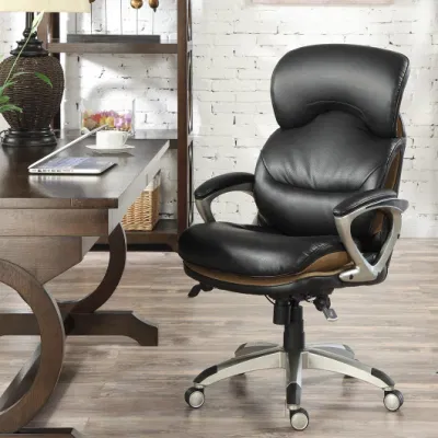  Comercio al por mayor de cuero de lujo Masaje de Espalda alto ergonómico sillas de oficina ejecutiva sillón giratorio con ruedas y el reposabrazos
