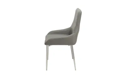 Sillas de comedor con respaldo PU y patas de acero dormitorio Sillas