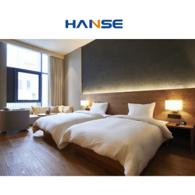 Muebles de hotel estilo americano Madera sólida Muebles de dormitorio de nogal cálido Para el hotel