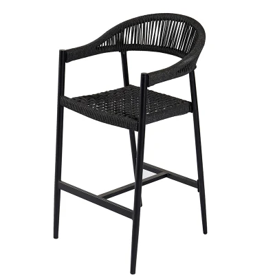  Hot Selling Factory Outdoor aluminio cuerda Bar silla de secado de taburetes