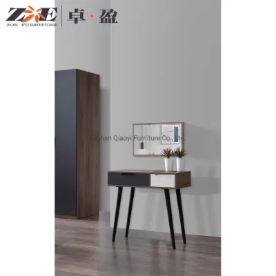 El italiano moderno de grano de madera Tamaño Queen Casa Real de lujo Muebles de Dormitorio muebles juego de espejos Rey
