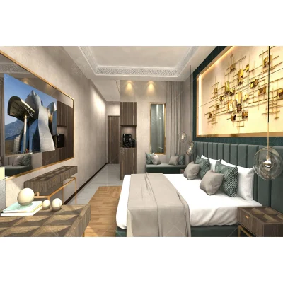  Fabricante de Foshan de muebles de habitación de hotel personalizados con juegos de dormitorio para hotel/apartamento/resort.