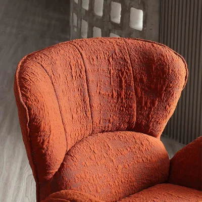 Sala de estar Bentwood Swivel Leisure Hand Lounge tejido Acenting Winged Sillones