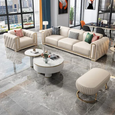 Hotel moderno sofá Muebles de Salón Office Hogar Ocio sofá de cuero
