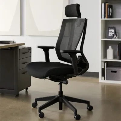 Comercio al por mayor de cuero de lujo Masaje de Espalda alto ergonómico sillas de oficina ejecutiva sillón giratorio con ruedas y el reposabrazos
