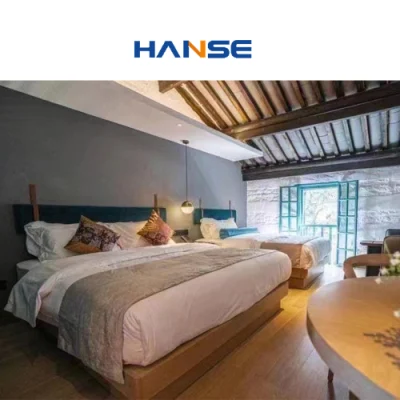 Paquete de mobiliario de habitación de hotel Holiday Inn Express cama doble queen Juego de cabecero Mobiliario de hospitalidad