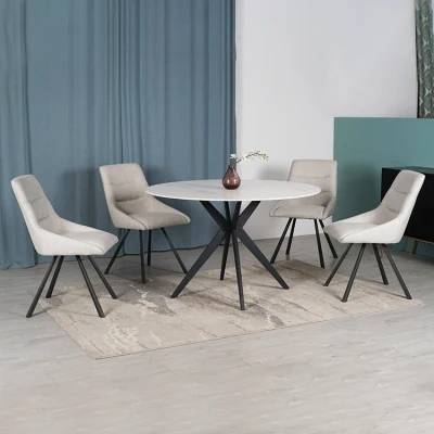  Fábrica Precio al por mayor Living Room Nordic Sintered Stone Round Dining Tabla
