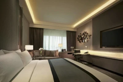 Personalizados fabricante mejor precio Days Inn Hotel moderno conjunto de Muebles de Dormitorio