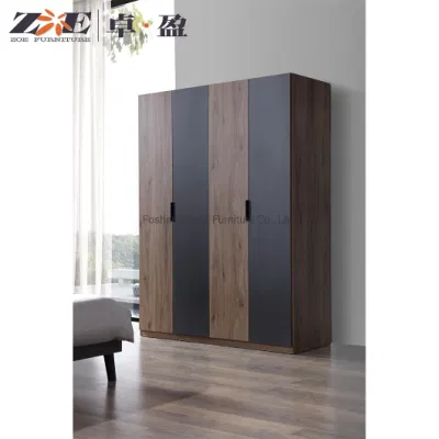 El italiano moderno de grano de madera Tamaño Queen Casa Real de lujo Muebles de Dormitorio muebles juego de espejos Rey