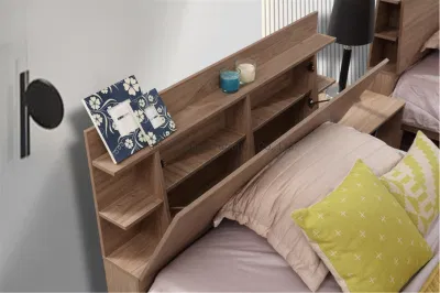 Personalización básica 1% de descuento Venta al por mayor Personalizable Diseño moderno Hotel Armario Cama Hogar Dormitorio Muebles de madera