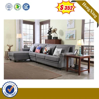 Estilo americana moderna juego de dormitorio Muebles de Salón Comedor silla de cuero único hotel de 1+1+3 Sofá de tela
