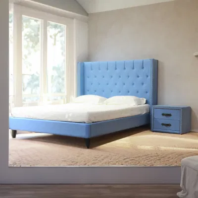Huayang madera mayorista muebles camas King Size establece una habitación doble cama