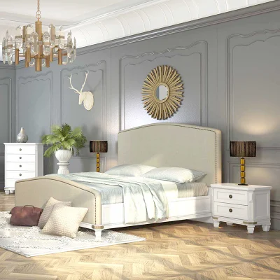 Mobiliario de casa estilo turco conjunto completo de muebles dormitorio principal con cama tamaño king
