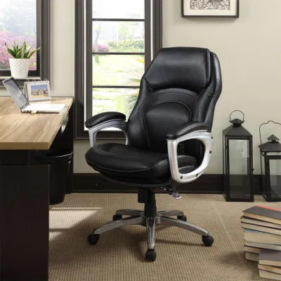 Comercio al por mayor de cuero de lujo Masaje de Espalda alto ergonómico sillas de oficina ejecutiva sillón giratorio con ruedas y el reposabrazos