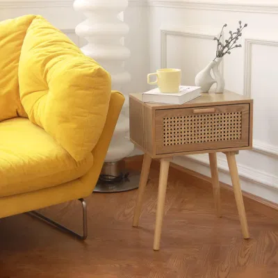 Beige pequeños muebles de noche para dormitorio