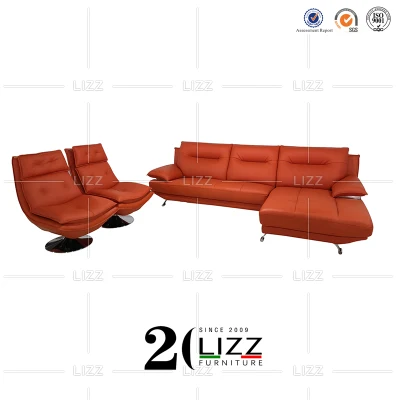 Muebles modernos de oficina Ocio Cuero Juego de sofás