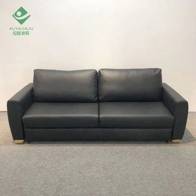 Sofás de cuero Sythenic con estilo sofá cama funcional Espacios pequeños