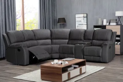  CY Big Corner Sala de estar vestíbulo del hotel dormitorio Oficina de reuniones Habitación completa China Italia cuero sillón reclinable automático confortable juego de sofás Luz LED