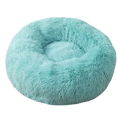  2023 Nuevo Plush redondo invierno caliente Pet suministros Cat y. Cama para perros