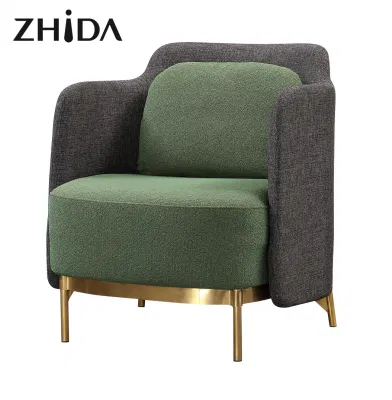  Luxury Relax Leather Leisure Accent Chair Living Room Muebles Metal Pierna Ocio moderno Deisgn tela Sillón dormitorio sillones para Muebles del vestíbulo del hotel