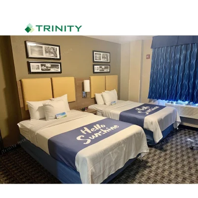  3 estrellas Diseño moderno Contrachapado material Hampton Inn Days Inn Fabricante de muebles de dormitorio de hotel
