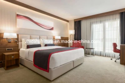  Muebles reales de estilo moderno estilo americano antiguos 5-Star Hotel Apartamento Muebles Sala de estar dormitorio de invitados cama de cuero tamaño king