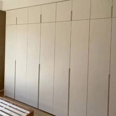 Muebles de dormitorio personalizados, Soluciones integrales para guardarropa de muebles modernos, acabado en melamina, Paneles de puertas de mascotas, Paneles de puertas pintadas, Multi-