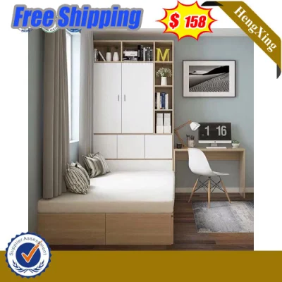  Venta directa de fábrica de pared de la casa de madera armario cama de cucheta cama colchón infantil Muebles de Dormitorio
