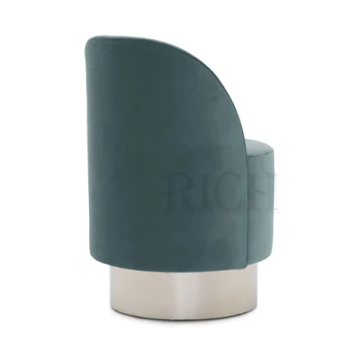 Salón clásico Sofá Ocio Armless Ronda Dormitorio Sofá giratorio Salón de terciopelo terciopelo moderno sillón giratorio de acento