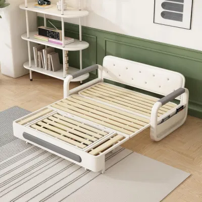Función de multiplicación Sofá cama plegable de tela para sala de estar