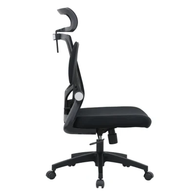 Muebles modernos silla de tela Oficina silla giratoria ergonómica Lounge con Reposabrazos abatible