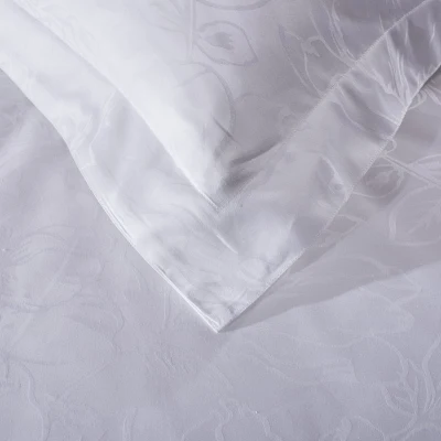 Custom Super cama Queen Size edredón nórdico conjunto de ropa de cama de algodón bordado en la hoja de cama Ropa de cama