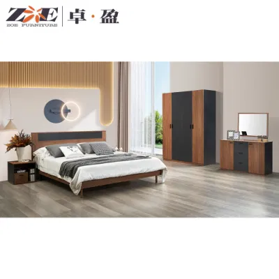  Casa de lujo europea de gama alta antigua tallada King Size Mobiliario de dormitorio