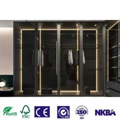 El maestro Rey Muebles de Dormitorio Dormitorio moderno de lujo en conjuntos de Muebles de Dormitorio Muebles de Casa Árabe con ocho puertas armario