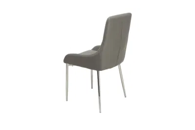 Sillas de comedor con respaldo PU y patas de acero dormitorio Sillas