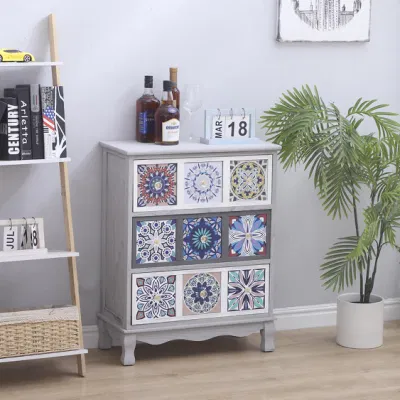  Muebles de madera maciza de estilo barroco de la sala de estar