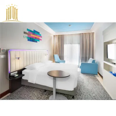 China Venta al por mayor Muebles de madera maciza para sala de estar de hotel de lujo de 5 estrellas Muebles de dormitorio modernos Cama de madera.