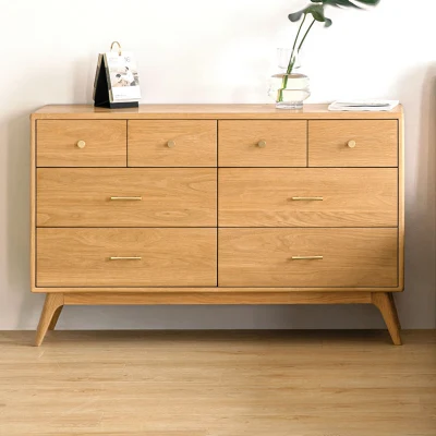 Roble sólido moderno 8 Cajón Armario de dormitorio Almacenaje Muebles Dresser