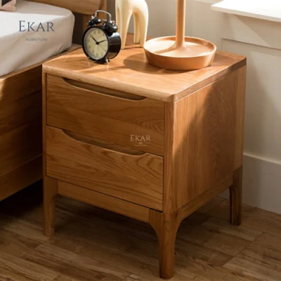Saling caliente Muebles de dormitorio sólido Roble mesita de noche Mesa de cabecera de madera Mobiliario de Casa moderno sencillo Nuevo estilo moderno Desig