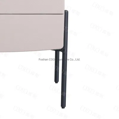 Muebles de dormitorio estilo moderno minimalista de cuero artificial Nightstands